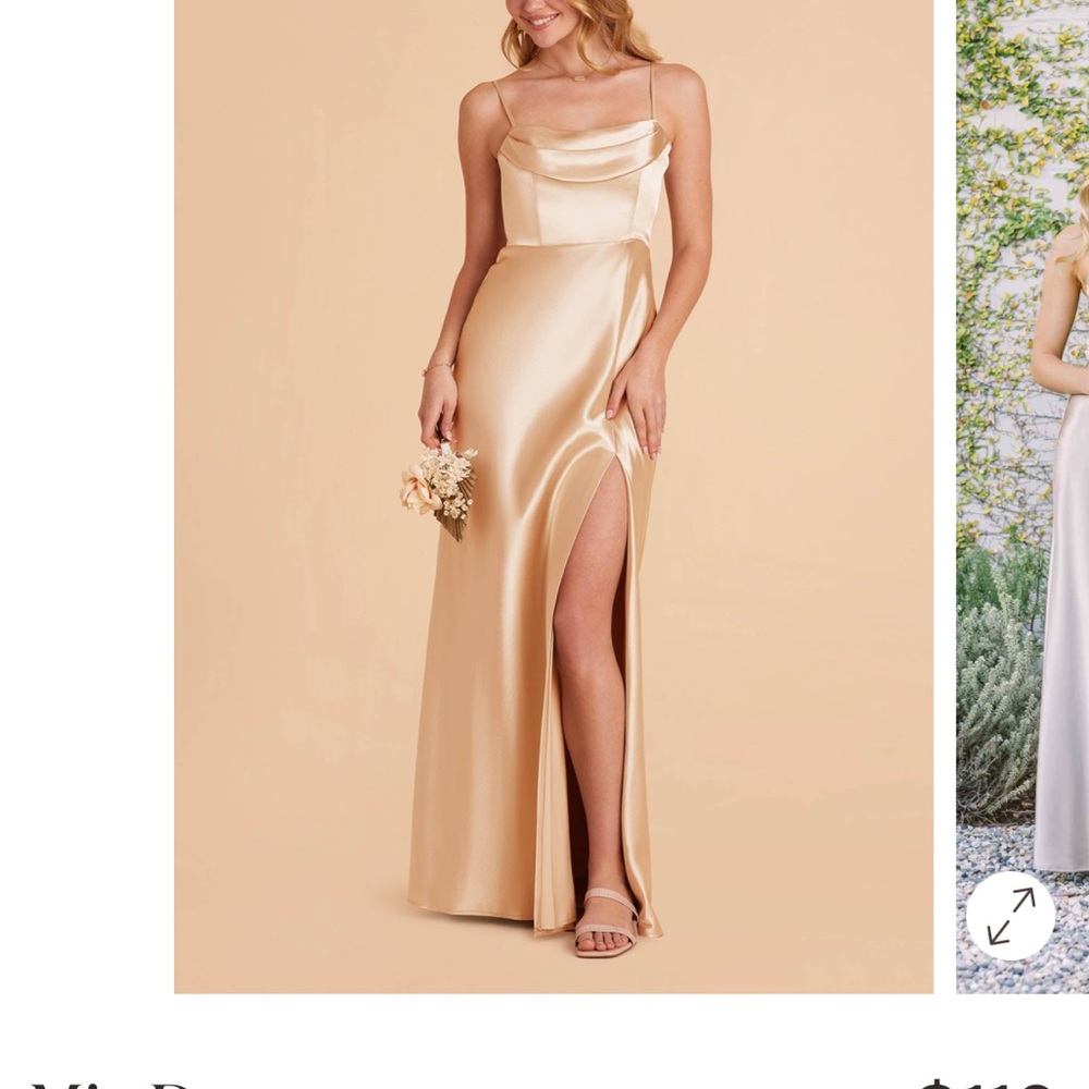 Satin Cowl Neck Maxi Dress in Champagne